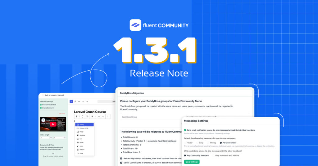 FluentCommunity version 1.3.1