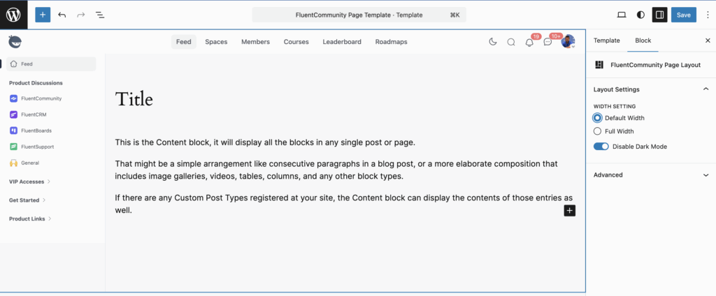 WordPress community plugin, update